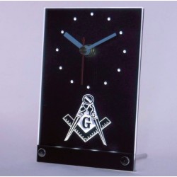 Ceas de masa LED simboluri Masonice 