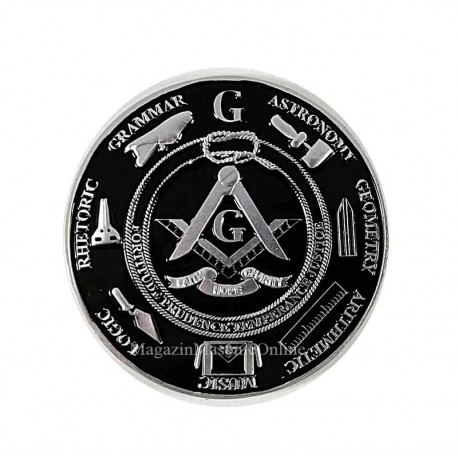 Sticker Auto Aluminiu cu Simboluri Masonice