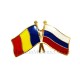 Insigna Drapel Romania - Rusia 