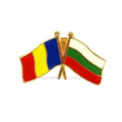 Insigna Drapel Romania - Bulgaria