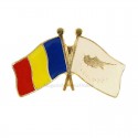 Insigna Drapel Romania - Cipru PIN519