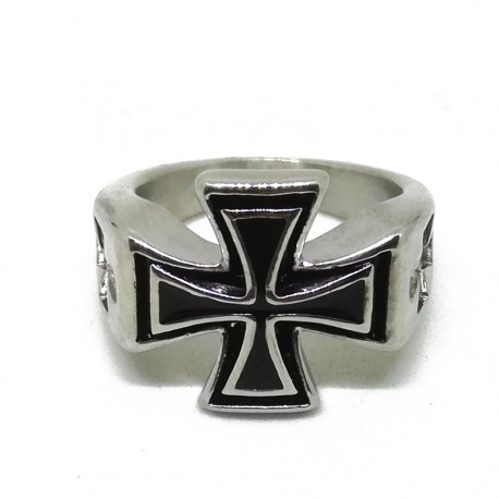 Inel Mason Argintiu - Crucea Cavalerilor Templieri