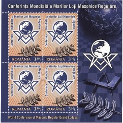 Timbre Conferinţa Mondială a Marilor Loji Masonice Regulare  1