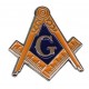 Set masonic Pin, Ac pentru Cravata si Butoni Echer si Compas cu Litera G
