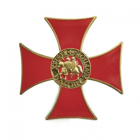 Pin Crucea Patee Rosie - Ordinul Cavalerilor PIN533