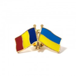 Insigna Drapel Romania Drapel Ucraina