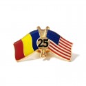 Insigna Drapel Romania Drapel Statele Unite ale Americii