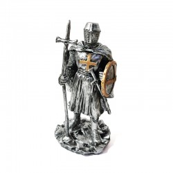 Statueta Cavaler Cruciat cu Sulita si Scut MM1022