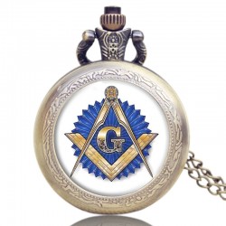 Ceas De Buzunar Cu Simboluri Masonice Antique Style