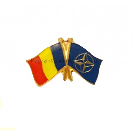 Insigna Drapel Romaniei + NATO