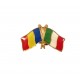 Insigna Pin Drapel Romania Italia 