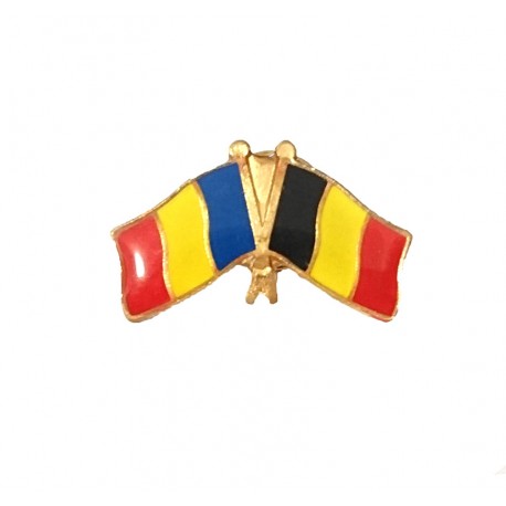 Insigna Drapel Romaniei + Belgia